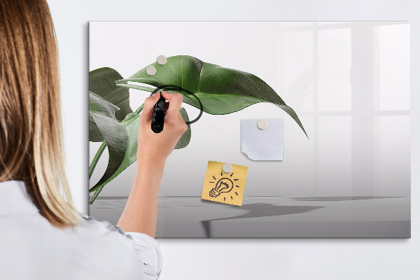 Pizarra magnética de pared con rotulador Plantas y recuerdos en la pared
