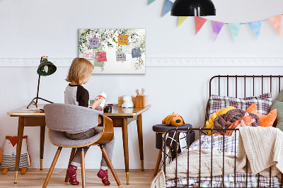 Pizarra magnética de pared con rotulador Tablero creativo para fotos y notas