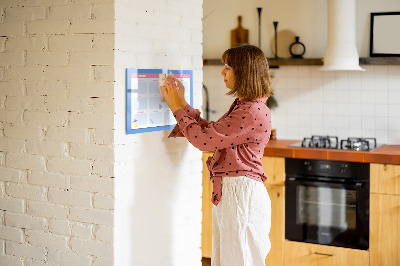 Pizarra magnética de pared con rotulador Planificador anual con espacio para fotos