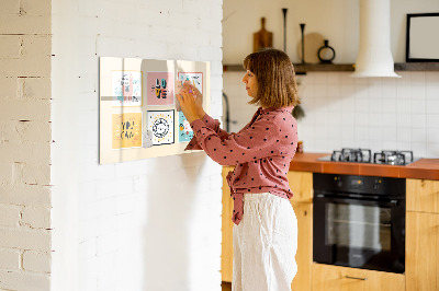 Pizarra magnética de pared con rotulador Collages creativos llenos de emociones positivas