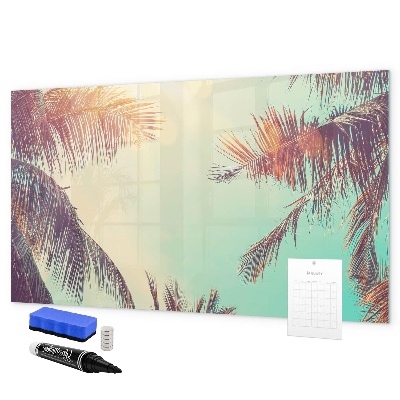 Pizarra magnética de pared con rotulador Recuerdos de verano al estilo tropical
