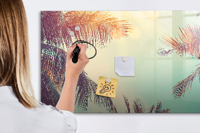 Pizarra magnética de pared con rotulador Recuerdos de verano al estilo tropical