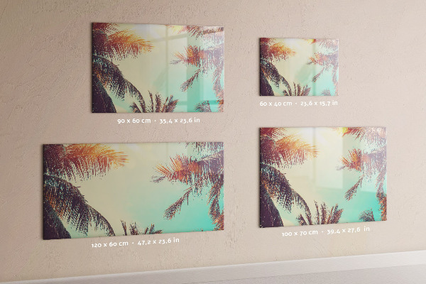 Pizarra magnética de pared con rotulador Recuerdos de verano al estilo tropical