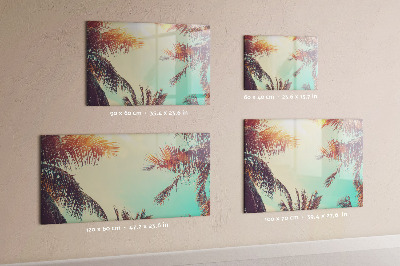 Pizarra magnética de pared con rotulador Recuerdos de verano al estilo tropical