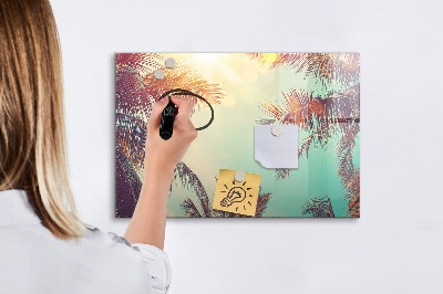 Pizarra magnética de pared con rotulador Recuerdos de verano al estilo tropical