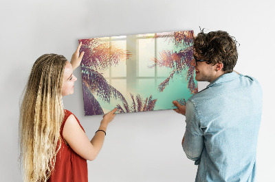 Pizarra magnética de pared con rotulador Recuerdos de verano al estilo tropical