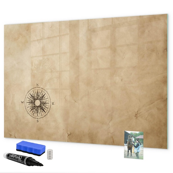 Pizarra borrable de cristal con imanes Un elegante tablero para notas y fotos.