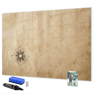 Pizarra borrable de cristal con imanes Un elegante tablero para notas y fotos.
