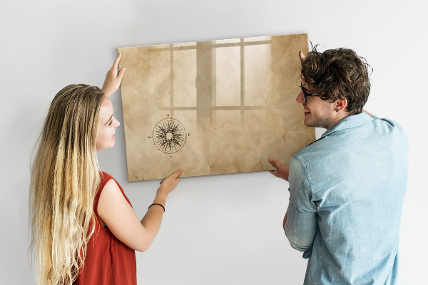 Pizarra borrable de cristal con imanes Un elegante tablero para notas y fotos.