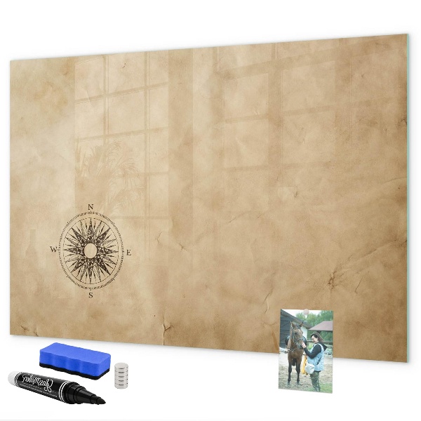 Pizarra borrable de cristal con imanes Un elegante tablero para notas y fotos.