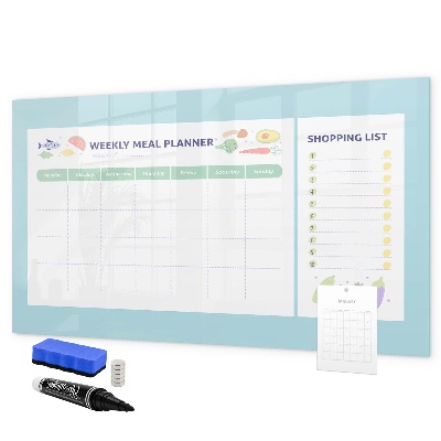 Pizarra magnética de pared con rotulador Planificador de comidas y lista de compras