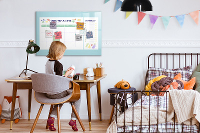 Pizarra magnética de pared con rotulador Planificador de comidas y lista de compras