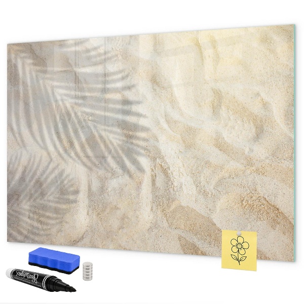 Pizarra borrable de cristal con imanes Un elegante tablero para notas y fotos.