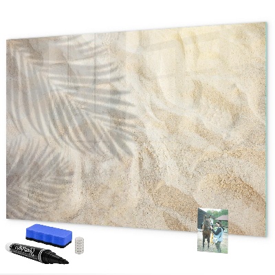 Pizarra borrable de cristal con imanes Un elegante tablero para notas y fotos.