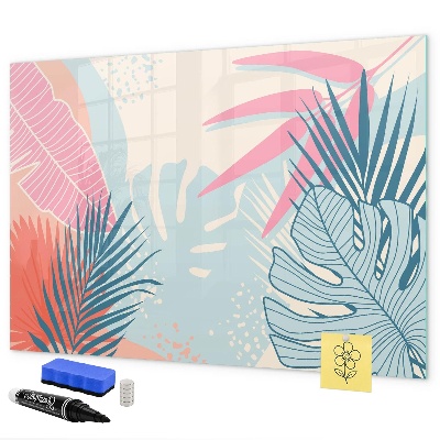 Pizarra magnética de pared con rotulador Un tablero colorido para notas y fotos.