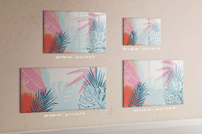 Pizarra magnética de pared con rotulador Un tablero colorido para notas y fotos.