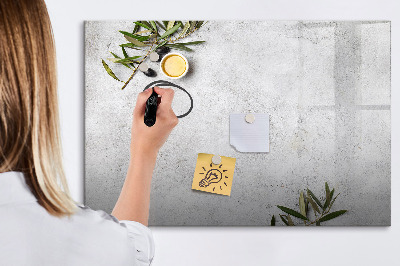 Pizarra borrable de cristal con imanes Un elegante tablero para notas y fotos.