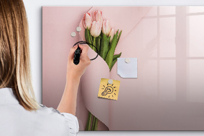 Pizarra magnética de pared con rotulador Un espacio creativo para recuerdos y notas.