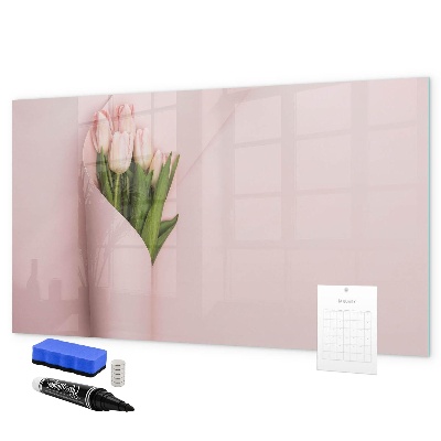 Pizarra magnética de pared con rotulador Un espacio creativo para recuerdos y notas.