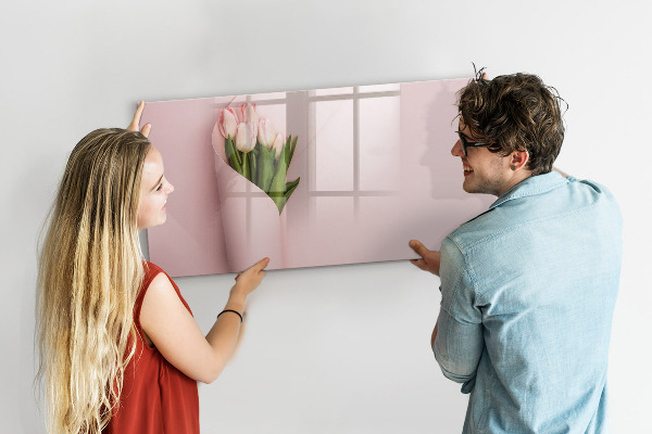Pizarra magnética de pared con rotulador Un espacio creativo para recuerdos y notas.
