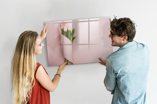 Pizarra magnética de pared con rotulador Un espacio creativo para recuerdos y notas.
