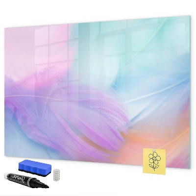 Pizarra magnética de pared con rotulador Un tablero colorido para fotos y notas.