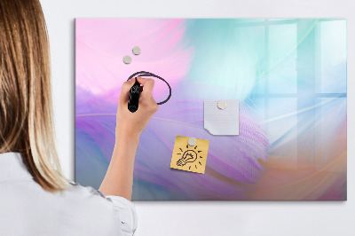 Pizarra magnética de pared con rotulador Un tablero colorido para fotos y notas.