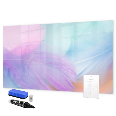 Pizarra magnética de pared con rotulador Un tablero colorido para fotos y notas.