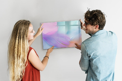Pizarra magnética de pared con rotulador Un tablero colorido para fotos y notas.