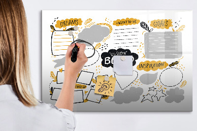 Pizarra magnética de pared con rotulador Un tablero de visualización para hacer realidad tus sueños.
