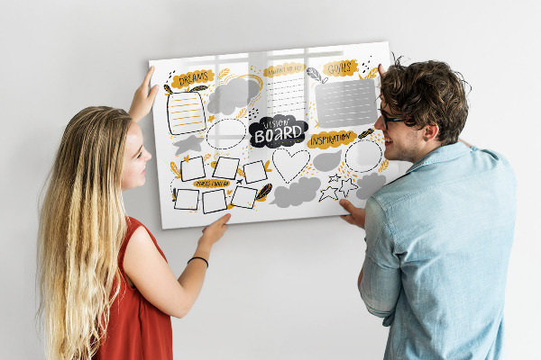 Pizarra magnética de pared con rotulador Un tablero de visualización para hacer realidad tus sueños.