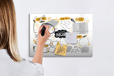 Pizarra magnética de pared con rotulador Un tablero de visualización para hacer realidad tus sueños.