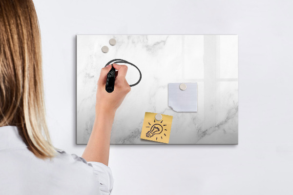 Pizarra borrable de cristal con imanes Tablero moderno para notas y fotos