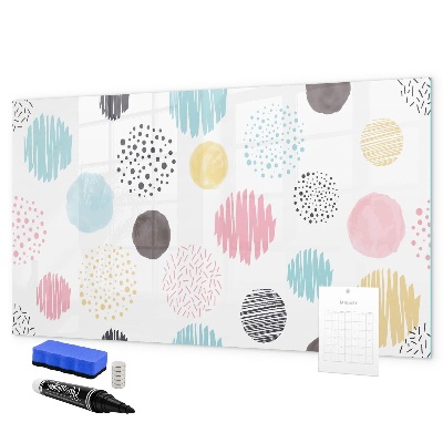 Pizarra magnética de pared con rotulador Un tablero colorido para recuerdos y notas.