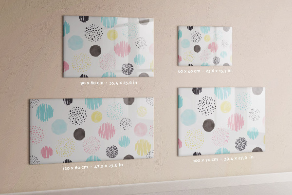 Pizarra magnética de pared con rotulador Un tablero colorido para recuerdos y notas.