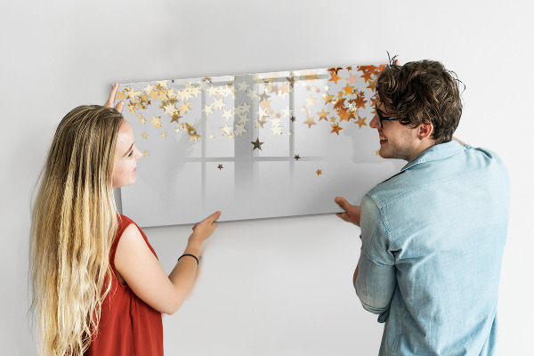 Pizarra magnética de pared con rotulador Tablero creativo para fotos y notas