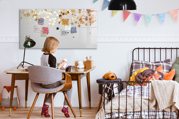 Pizarra magnética de pared con rotulador Tablero creativo para fotos y notas