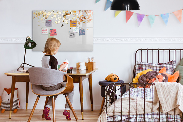 Pizarra magnética de pared con rotulador Tablero creativo para fotos y notas
