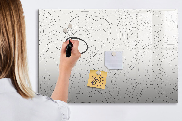 Pizarra magnética de pared con rotulador Tablero de exhibición de fotos moderno