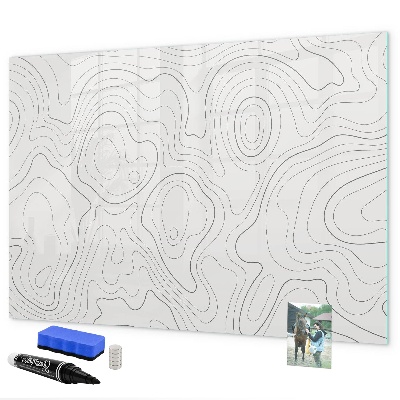 Pizarra magnética de pared con rotulador Tablero de exhibición de fotos moderno