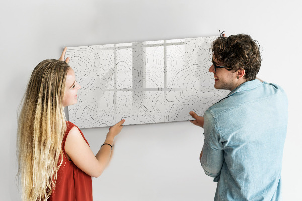 Pizarra magnética de pared con rotulador Tablero de exhibición de fotos moderno