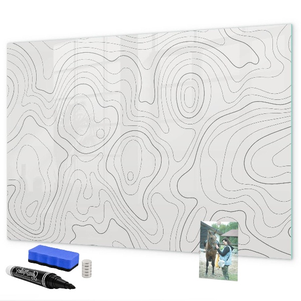 Pizarra magnética de pared con rotulador Tablero de exhibición de fotos moderno