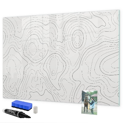 Pizarra magnética de pared con rotulador Tablero de exhibición de fotos moderno