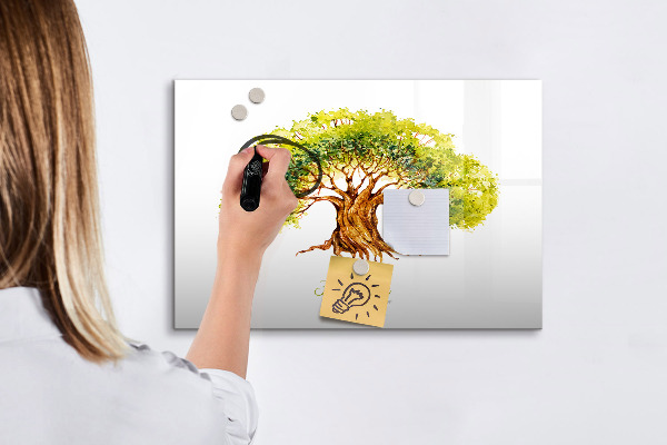 Pizarra borrable de cristal con imanes Árbol genealógico con espacio para fotos