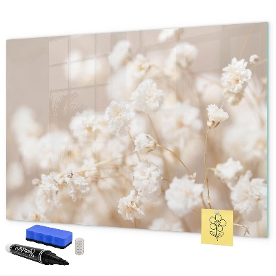 Pizarra magnética de pared con rotulador Un lugar creativo para recuerdos y fotos.
