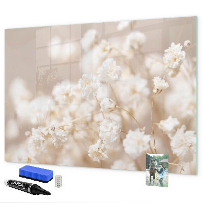 Pizarra magnética de pared con rotulador Un lugar creativo para recuerdos y fotos.