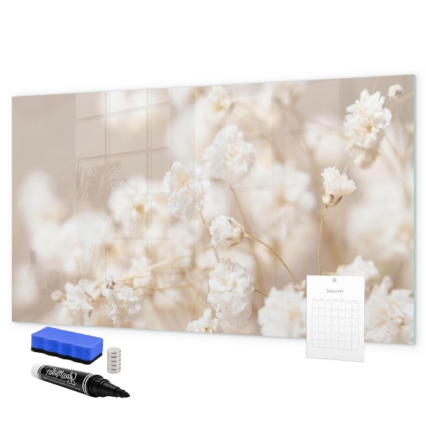 Pizarra magnética de pared con rotulador Un lugar creativo para recuerdos y fotos.