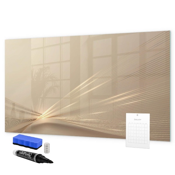 Pizarra magnética de pared con rotulador Tablero moderno para notas y fotos
