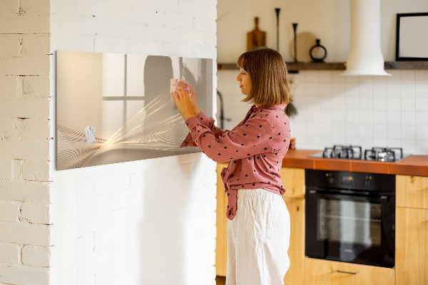 Pizarra magnética de pared con rotulador Tablero moderno para notas y fotos