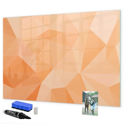 Pizarra borrable de cristal con imanes Un tablero colorido para presentar fotos